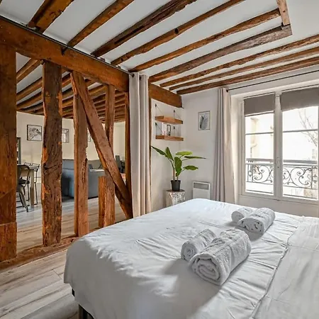 Grand 2 Pieces Typique Du Marais Apartamento París